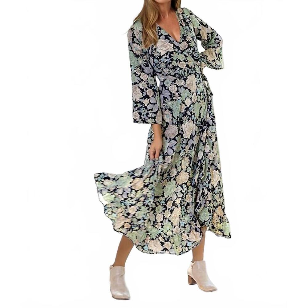 NEW CIENNA gia long sleeve wrap dress